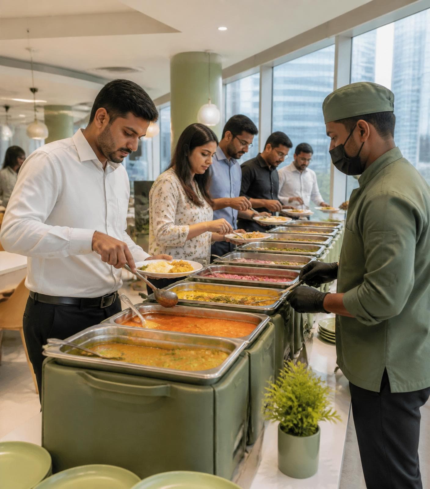 Daily office meal program service in Gurgaon by JSK Kitchen